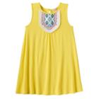 Girls 4-6x Design 365 Beaded Bib Shift Dress, Girl's, Size: 6, Gold