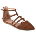 Journee Collection Dorsy Women's Pointed-toe Flats, Girl's, Size: Medium (6), Brown