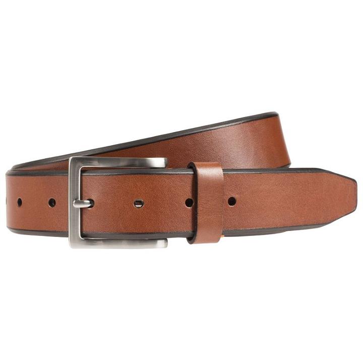 Men's Lee Beveled Edge Belt, Size: 42, Brown