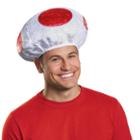 Adult Super Mario Brothers Red Mushroom Costume Hat, Multicolor