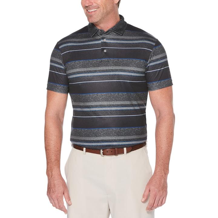 Men's Grand Slam Regular-fit Space-dyed Performance Golf Polo, Size: Medium, Grey