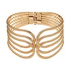 Plus Size Textured Openwork Bangle Bracelet, Women's, Gold