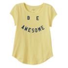 Girls 7-16 So&reg; Curved-hem Graphic Tee, Girl's, Size: 10, Gold