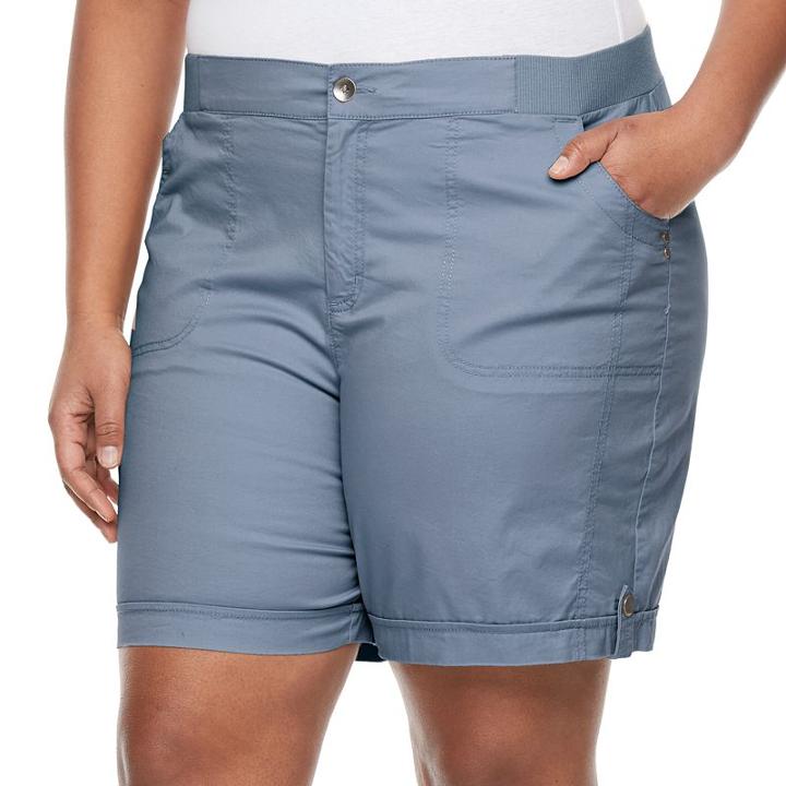 Plus Size Croft & Barrow&reg; Utility Short, Women's, Size: 24 W, Blue
