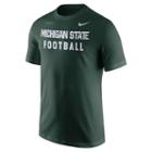 Men's Nike Michigan State Spartans Football Facility Tee, Size: Large, Green