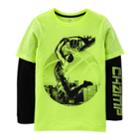 Boys 4-12 Carter's Basketball Champ Mock Layer Graphic Tee, Size: 8, Yellow