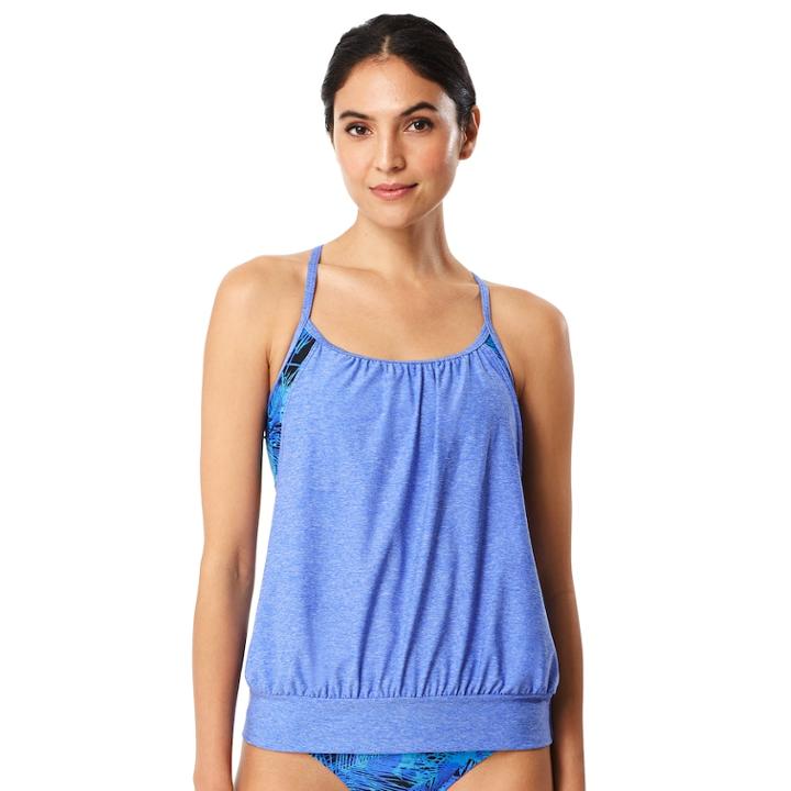 Women's Speedo 2-in-1 Tankini Top, Size: Medium, Blue