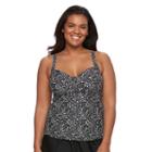 Plus Size Croft & Barrow&reg; D-cup Paisley Tankini Top, Women's, Size: 20 W, Oxford