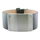 Lynx Stainless Steel And Leather Bracelet, Women's, Grey