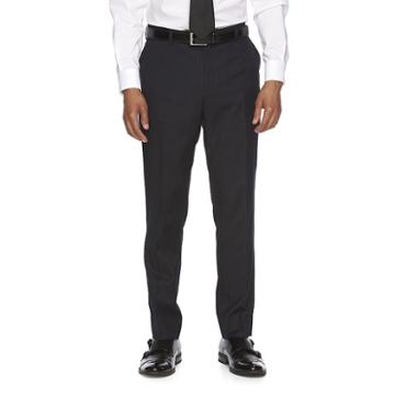 Men's Wd. Ny Slim-fit Navy (blue) Pinstripe Flat-front Suit Pants, Size: 32x32
