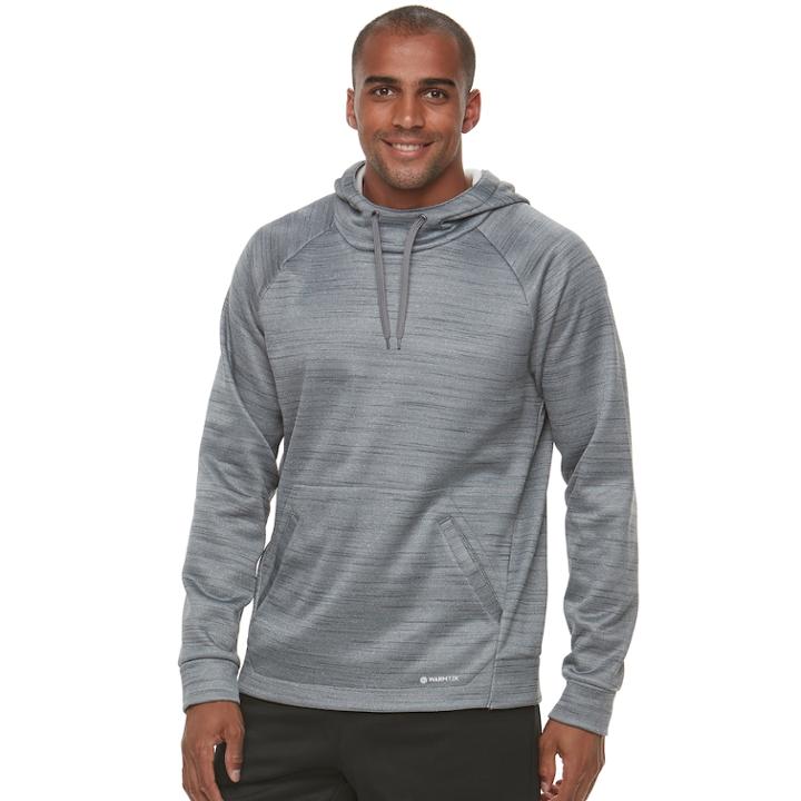 Men's Tek Gear&reg; Performance Fleece Pull-over Hoodie, Size: Medium, Med Grey