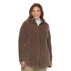 Plus Size Columbia Three Lakes Hooded Long Fleece Jacket, Women's, Size: 2xl, Brown Oth