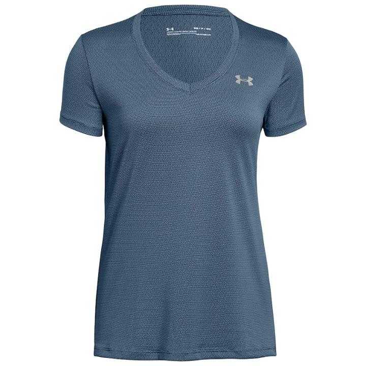 Women's Under Armour Tech Ticker Short Sleeve Tee, Size: Medium, Blue (navy)
