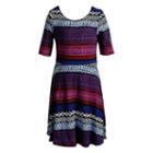 Girls 7-16 & Plus Size Emily West Chevron & Doodle Reversible Dress, Size: 16 1/2, Multi