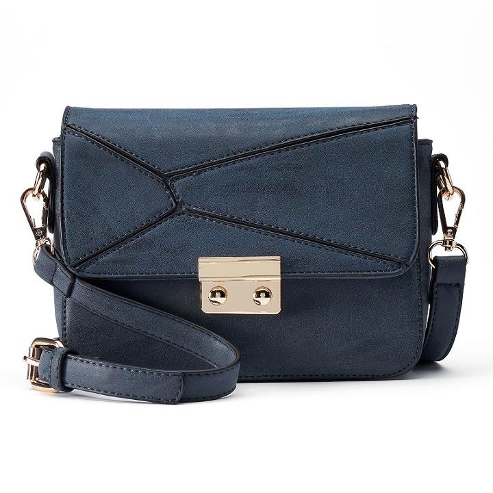 Mellow World Selena Asymmetrical Flap Crossbody Bag, Women's, Grey (charcoal)