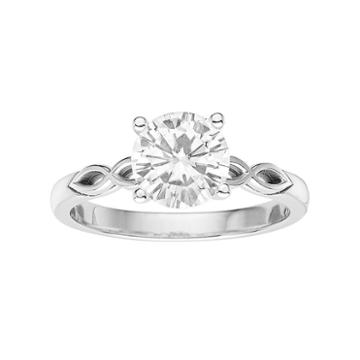 Forever Brilliant 14k White Gold 1 1/2 Carat T.w. Lab-created Moissanite Solitaire Engagement Ring, Women's, Size: 5