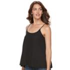 Women's Apt. 9&reg; Swing Camisole, Size: Xs, Black