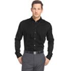 Men's Van Heusen Wrinkle-free Classic-fit Button-down Shirt, Size: Medium, Black