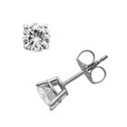 Forever Brilliant 14k White Gold 1-ct. T.w. Round-cut Lab-created Moissanite Stud Earrings, Women's