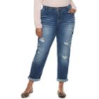 Juniors' Plus Size Unionbay Marni Ripped Skinny Jeans, Teens, Size: 22 W, Beige Over