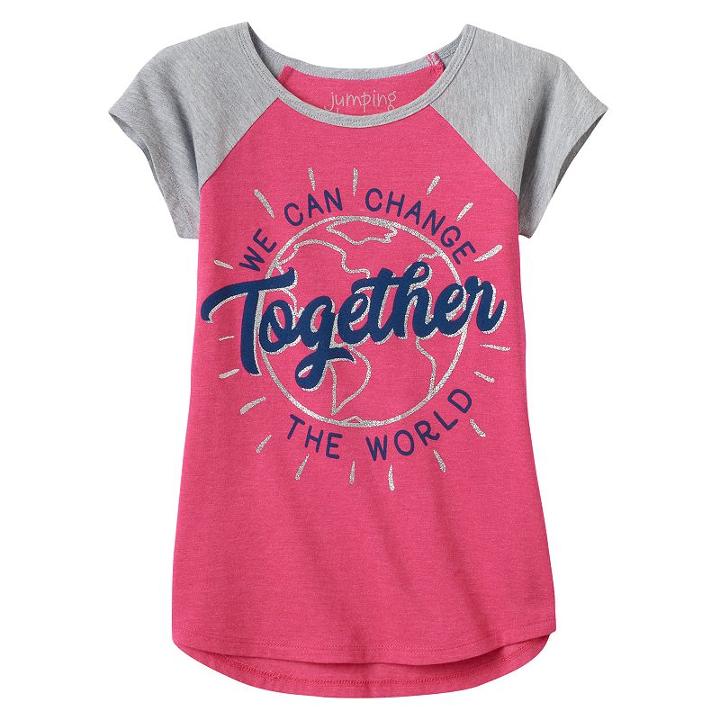 Girls 4-10 Jumping Beans&reg; Inspirational Graphic Tee, Girl's, Size: 10, Red Other