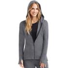 Women's Cuddl Duds Comfortwear Full-zip Hoodie, Size: Small, Med Grey