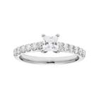 14k Gold 1 Carat T.w. Igl Certified Diamond Princess Cut Engagement Ring, Women's, Size: 9.50, White