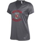 Women's Under Armour Wisconsin Badgers Tech Tee, Size: Medium, Grey