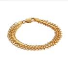 Elegante 18k Gold Over Brass Mesh Chain Bracelet - 7.75-in, Women's, Size: 7.75, Yellow