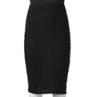 Juniors' Love, Fire Ribbed Pencil Midi Skirt, Teens, Size: Medium, Black