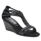 New York Transit Bring A Date Women's Wedge Sandals, Size: Medium (11), Black