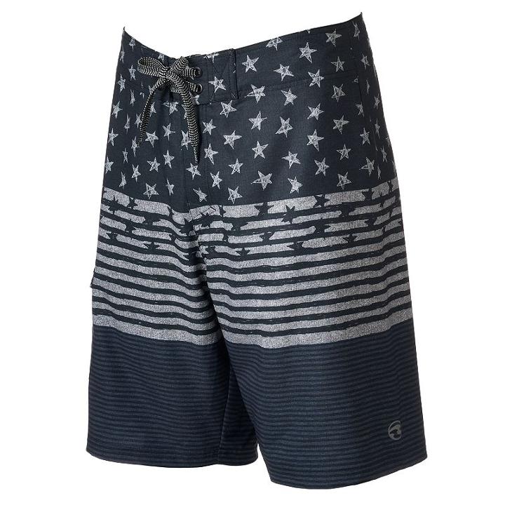 Men's Ocean Current Stretch Board Shorts, Size: 34, Med Grey