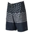 Men's Ocean Current Stretch Board Shorts, Size: 34, Med Grey
