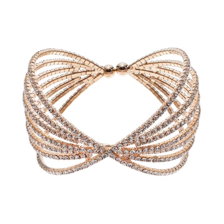 Crystal Avenue Bow Cuff Bracelet, Women's, Size: 7.25, Yellow