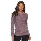 Women's Croft & Barrow&reg; Crewneck Tee, Size: Xxl, Med Purple