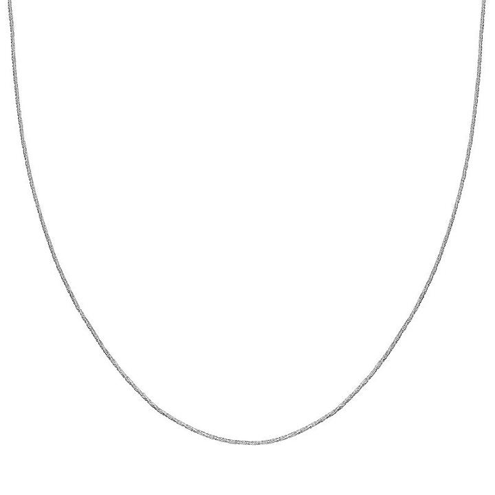 Sterling Silver Sparkle Chain Necklace - 24 In, Women's, Size: 24