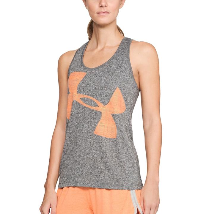 Women's Under Armour Logo Tech Tank, Size: Large, Grey