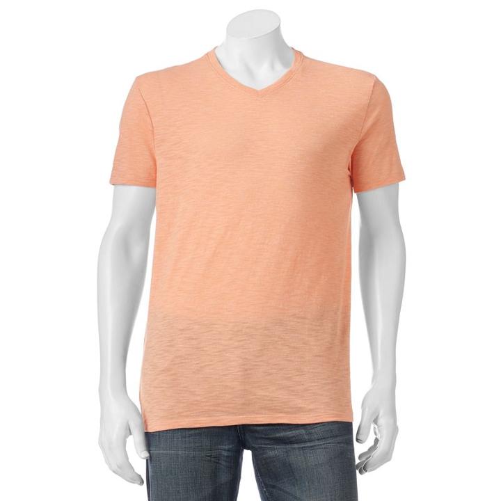 Men's Apt. 9&reg; Stretch V-neck Tee, Size: Xxl, Orange