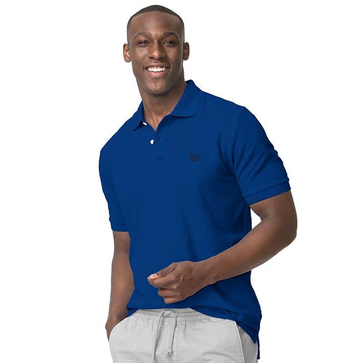 Chaps, Men's Stretch Solid Pique Polo, Size: Xl, Blue