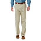 Men's Haggar&reg; Work To Weekend&reg; Classic-fit Flat-front No-iron Expandable Waist Pants, Size: 42x29, Dark Beige