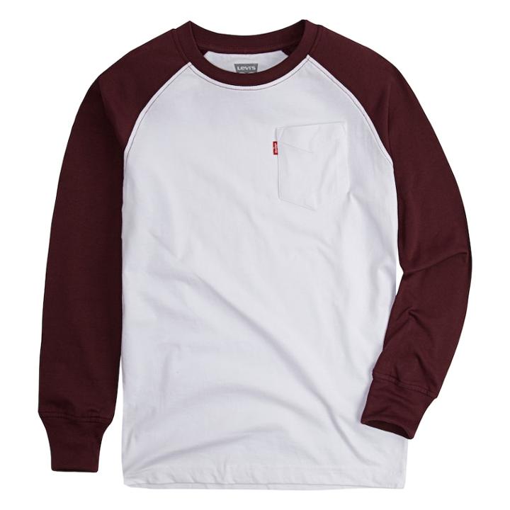 Boys 8-20 Levi's Colorblock Raglan Tee, Size: Medium, White