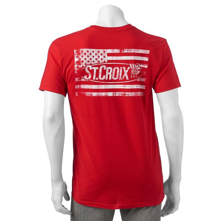 Men's St. Croix Rod Tee, Size: Medium, Red