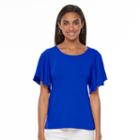 Women's Apt. 9&reg; Solid Flutter Tee, Size: Large, Blue