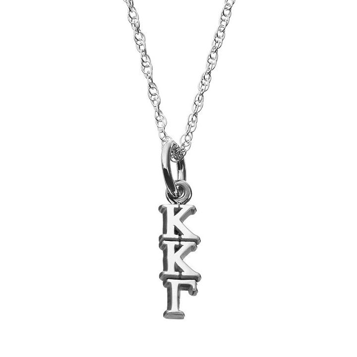Logoart Sterling Silver Kappa Kappa Gamma Sorority Pendant Necklace, Women's, Size: 18, Grey