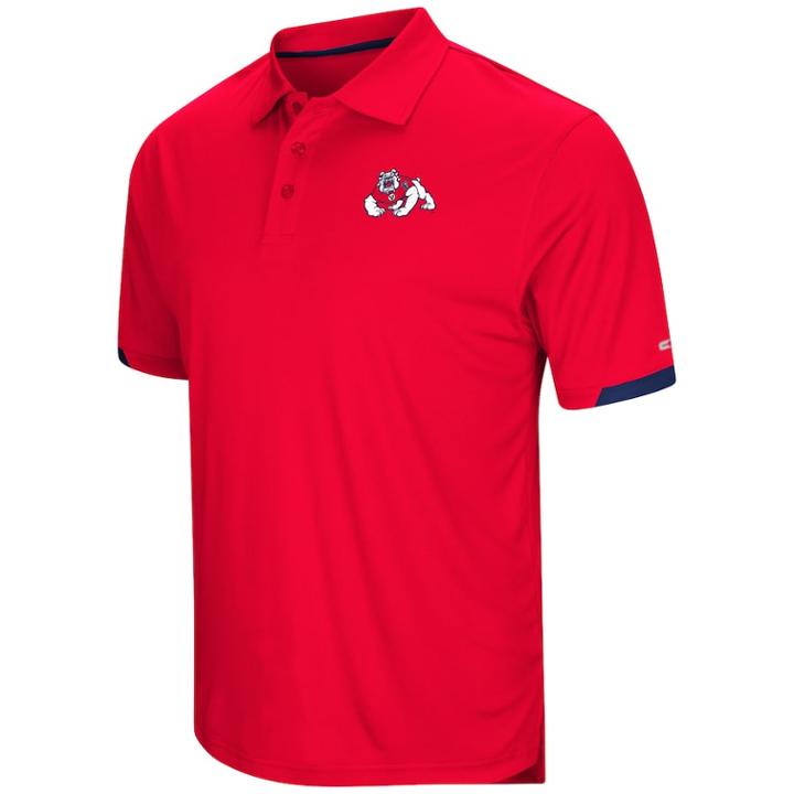 Men's Colosseum Fresno State Bulldogs Loft Polo, Size: Medium, Med Red