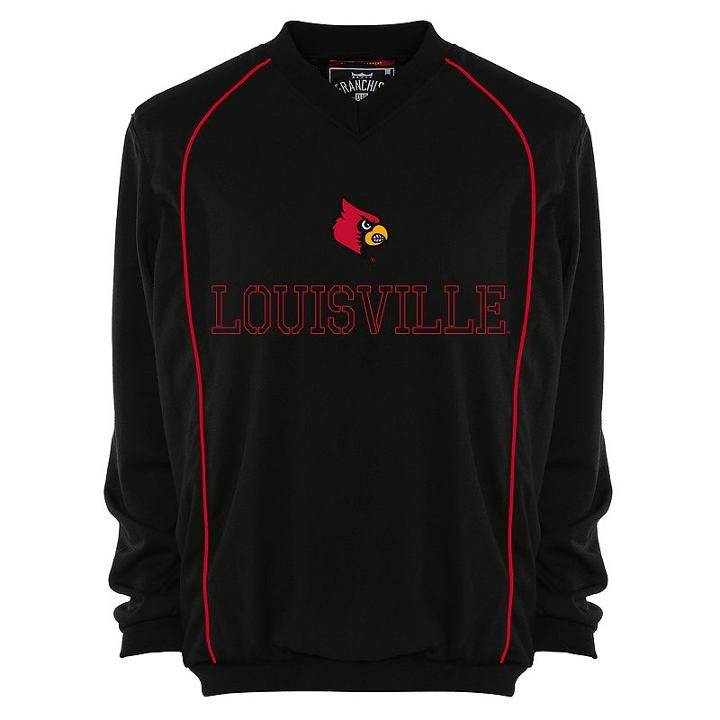 Men's Franchise Club Louisville Cardinals Thermatec Pullover, Size: Large, Black