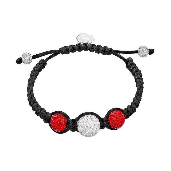 Oklahoma Sooners Crystal Ball & Sterling Silver Team Logo Slipknot Bracelet, Women's, Red