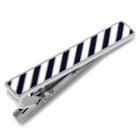 Varsity-striped Tie Clip, Men's, Blue