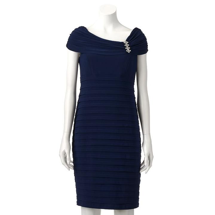 Women's Scarlett Shutter Stripe Sheath Dress, Size: 4, Blue (navy)