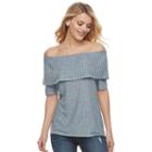 Women's Juicy Couture Marled Off-the-shoulder Top, Size: Small, Med Blue